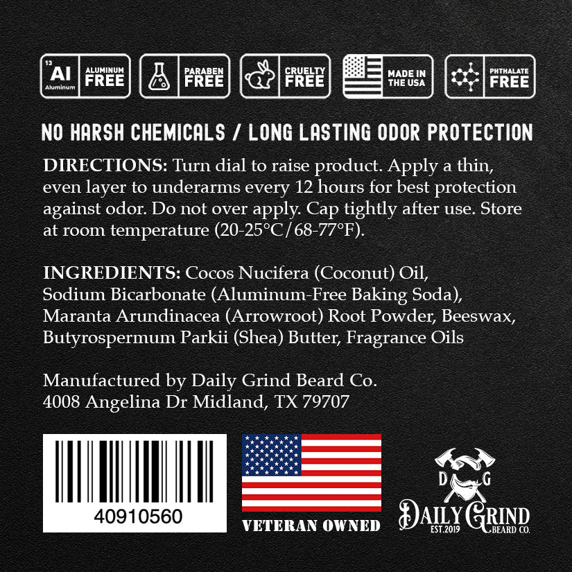 Locke Natural Deodorant for Men - Cedar & Leather